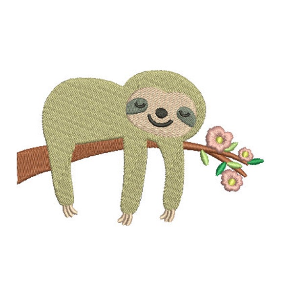 11 Sizes-Sloth--Machine Embroidery Design--Instant download