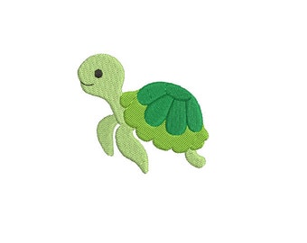 11 Sizes--Mini Turtle 2--Machine Embroidery Design--Instant download