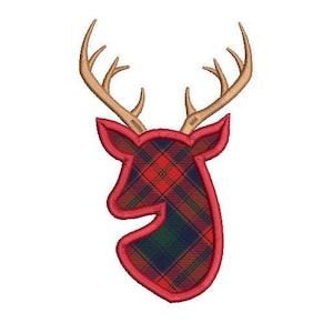 Buck Deer Applique Machine Embroidery Design--Instant download
