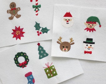 12 Designs--8 Sizes--Mini Christmas--Machine Embroidery Design Set