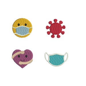 8 Sizes-Mini Health--Machine Embroidery Design Set--Instant download