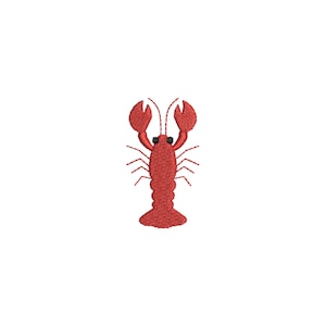 May include: A red embroidered lobster with black eyes.