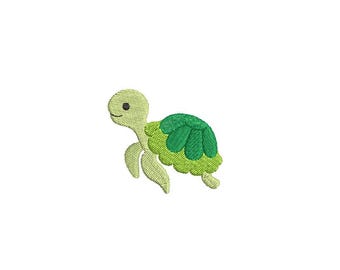 11 Sizes--Mini Turtle 2--Machine Embroidery Design--Instant download
