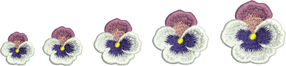 5 Sizes-mini Pansy --machine Embroidery Design--instant Download - Etsy