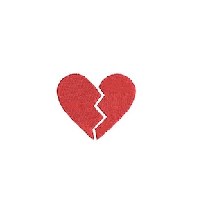 10 Sizes--Mini Broken Heart--Machine Embroidery Design--Instant download