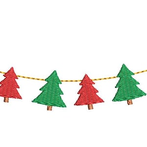 Christmas Tree Border--Machine Embroidery Design