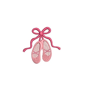 11 Sizes-Mini Ballet Shoes --Machine Embroidery Design--Instant download