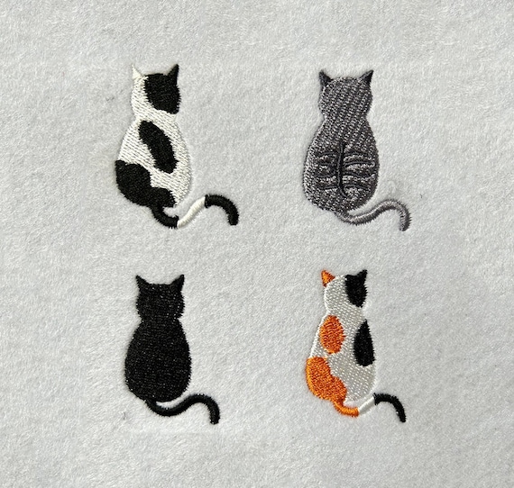 8 Sizes-Mini Cats--Machine Embroidery Design Set--Instant download
