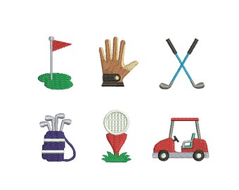 Embroidery Filled Stitches Golf Club Logo INSTANT DOWNLOAD