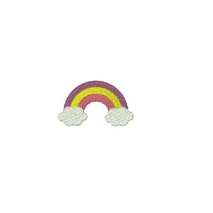 7 Sizes--Mini Rainbow Clouds--Machine Embroidery Design--Instant download
