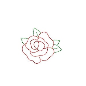 Mini Rose Stitch--10 Sizes--Machine Embroidery Design--Instant download