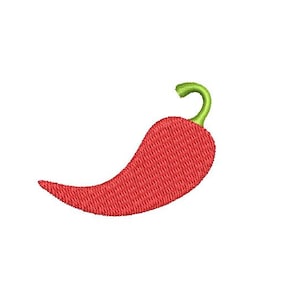 8 tamaños - Mini pimiento - Diseño para bordado a máquina - Descarga instantánea