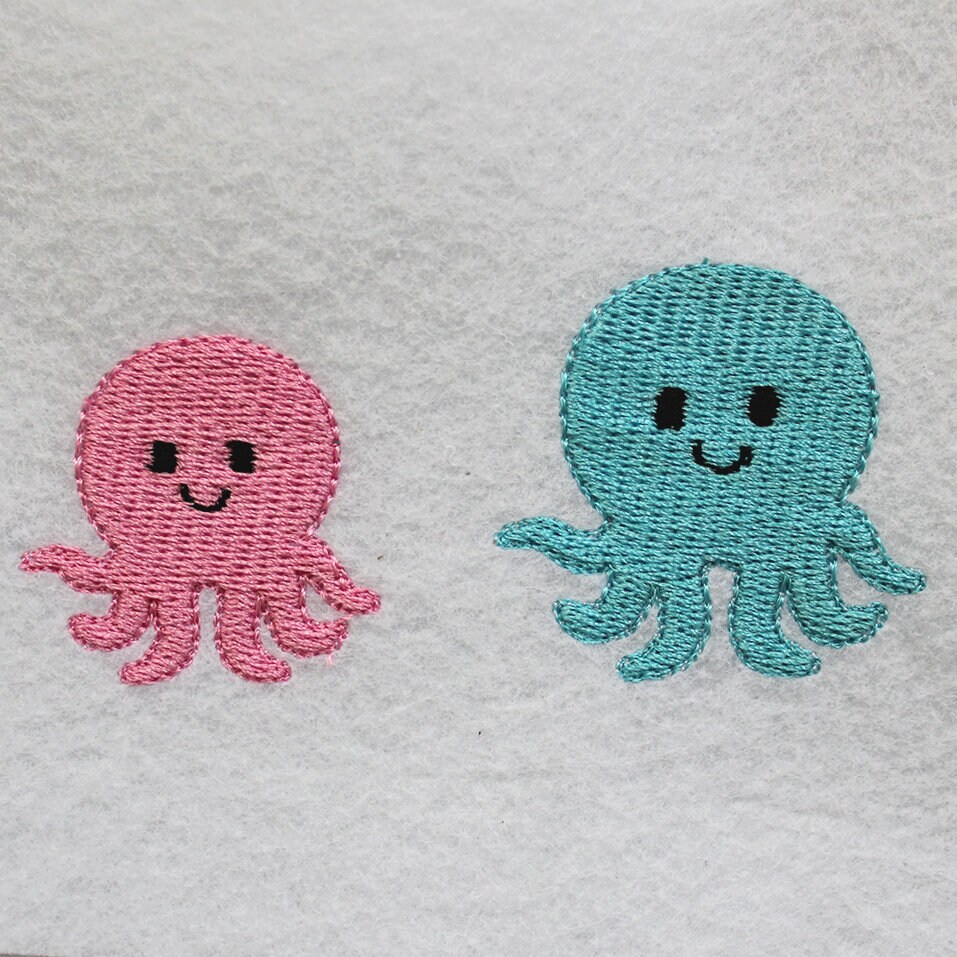 8 Sizes-Mini Octopus--Machine Embroidery Design--Instant download