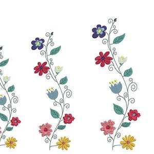 5 Sizes-floral Border-machine Embroidery Designinstant Download - Etsy