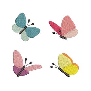 6 Sizes-Mini Butterfly--Machine Embroidery Design Set--Instant download