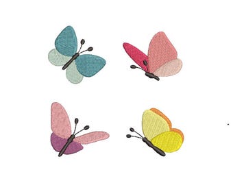 6 Sizes-Mini Butterfly--Machine Embroidery Design Set--Instant download