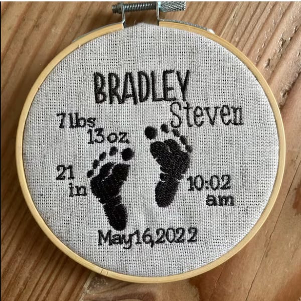 Baby Feet--7 Sizes--Machine Embroidery Design--Instant Download