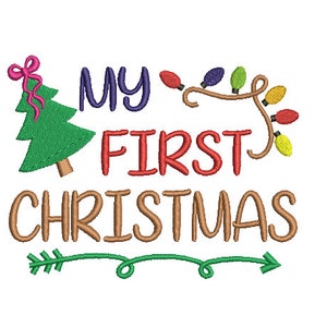 My First Christmas--Machine Embroidery Design