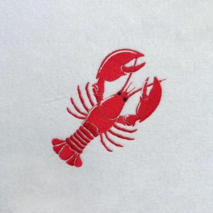 Langosta - Bordado vintage de peces - 7 tamaños - Diseño de bordado a máquina - Descarga instantánea