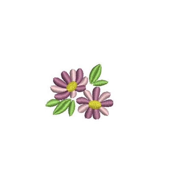 Mini Flower Corner--8 Sizes--Machine Embroidery Design--Instant download