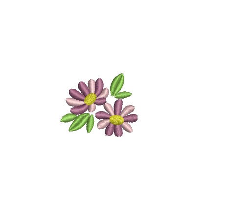 Mini Flower Corner--8 Sizes--Machine Embroidery Design--Instant download