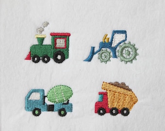 Mini Trucks--Machine Embroidery Design Set--Instant download