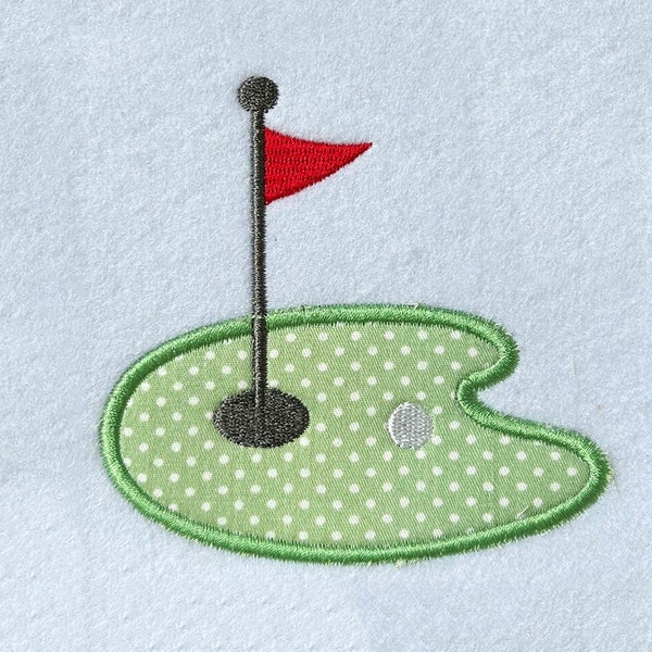 4 Sizes--Golf Applique Machine Embroidery Design--Instant download