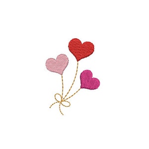 9 Sizes--Mini Hearts--Machine Embroidery Design--Instant download