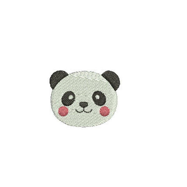 11 Sizes-Mini Panda Head-Machine Embroidery Design--Instant download