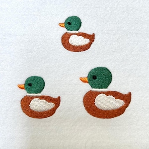 6 Sizes--Mini Mallard Duck--Machine Embroidery Design--Instant download