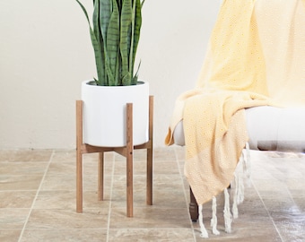 Plant Stand With Pot Etsy