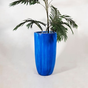 Minimalist Planter Outdoor & Indoor Planter Large Planter Pot Tall Planter Flower Pot Mid century Pot Blue