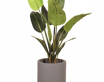 10" Lightweight Outdoor Concrete Pots - Winter Proof Clay Planter - Indoor and outdoor Planter - Plants not included