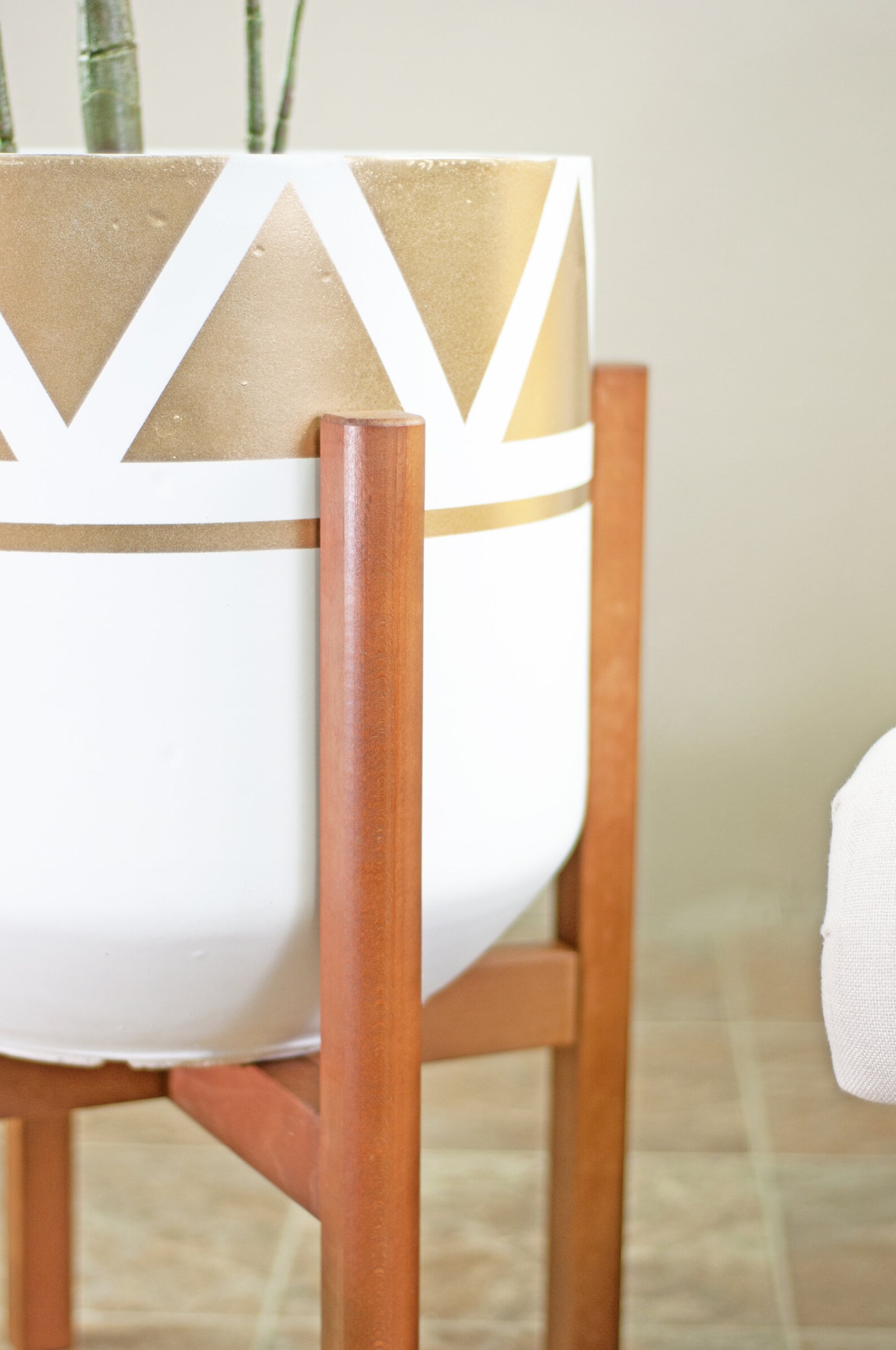 Large Planter Stand/high Square 16 Mid Century Modern Wood Etsy