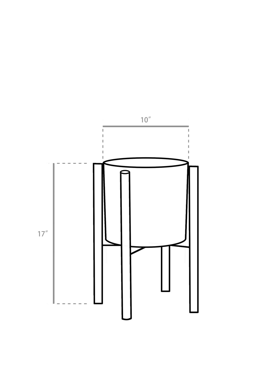 Large Ceramic Planter and Stand-Plant Stand With pot Black | Etsy