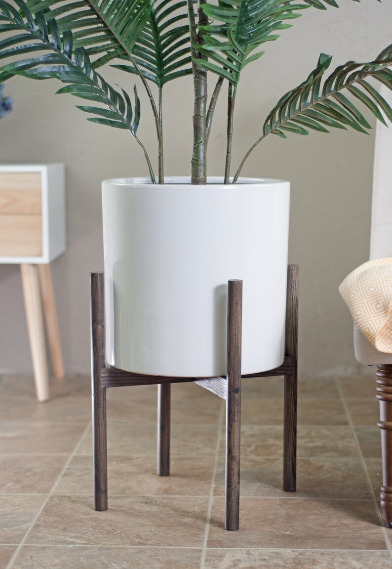 Mid Century Modern Plant Stand Wood Plant Stand Plant - Etsy
