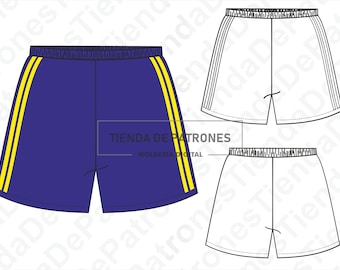 PATRON Short Futbol Hombre, Patrón de costura, Digital Imprimible