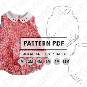 PATTERN Baby Frog Body, cartamodello, digitale stampabile, modello PDF, confezione di tutte le taglie 1/3/4/6/9/12 mesi. Download immediato
