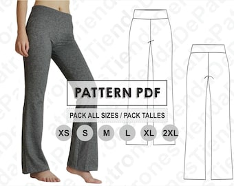 PATTERN Women's Leggings, Sewing Pattern, Digital, Pattern PDF, Pack Size XS - 2XL, Instant Download