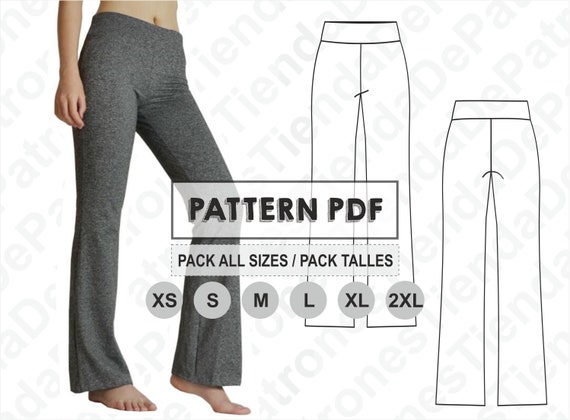 PATTERN Women's Leggings, Sewing Pattern, Digital, Pattern PDF, Pack Size  XS 2XL, Instant Download 