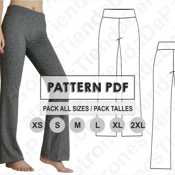 PATTERN Women's Leggings, Sewing Pattern, Digital, Pattern PDF, Pack Size XS - 2XL, Instant Download