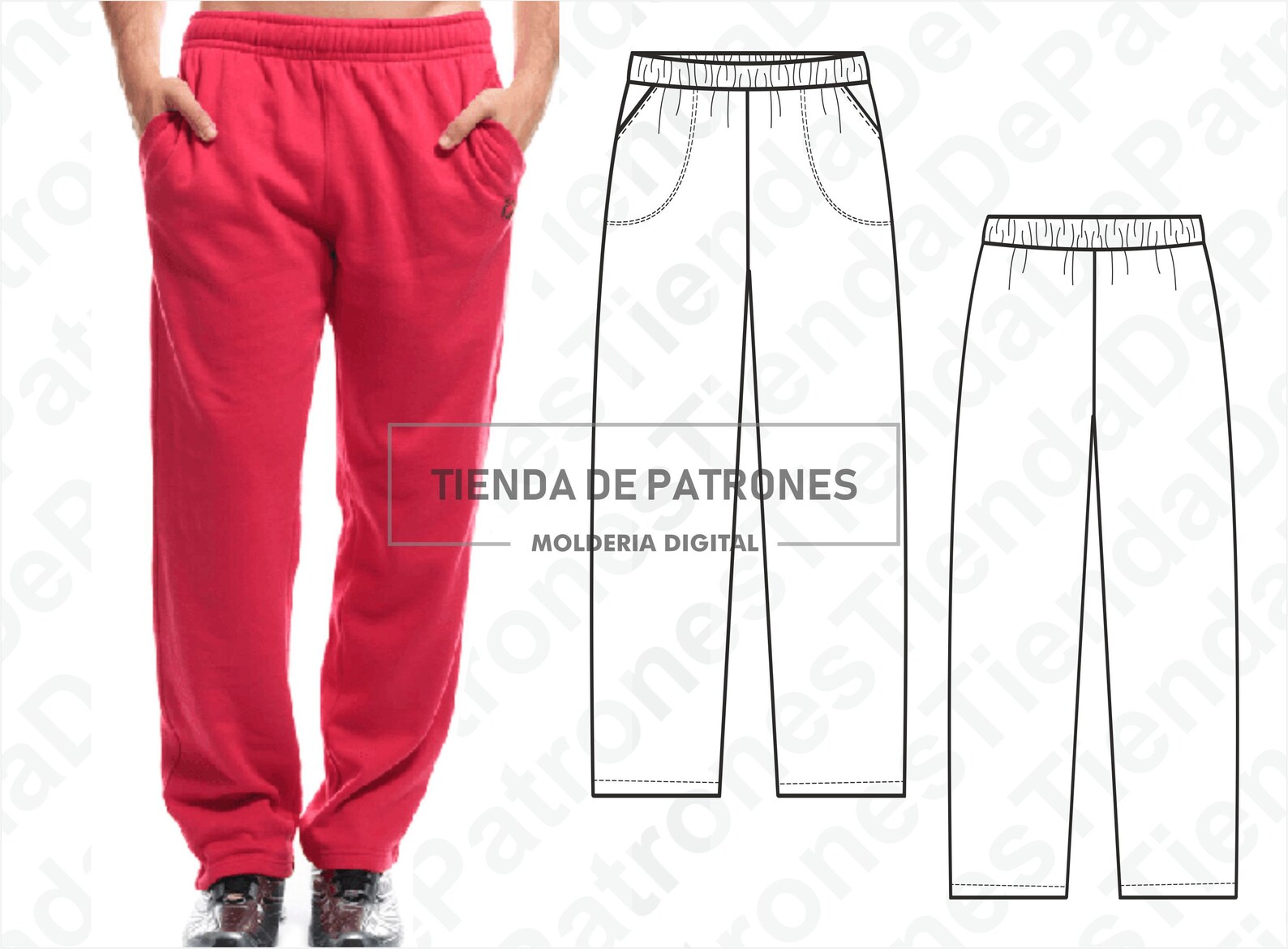 PATTERN Jogging Pants for Men, Sewing Pattern, Digital, Pattern PDF