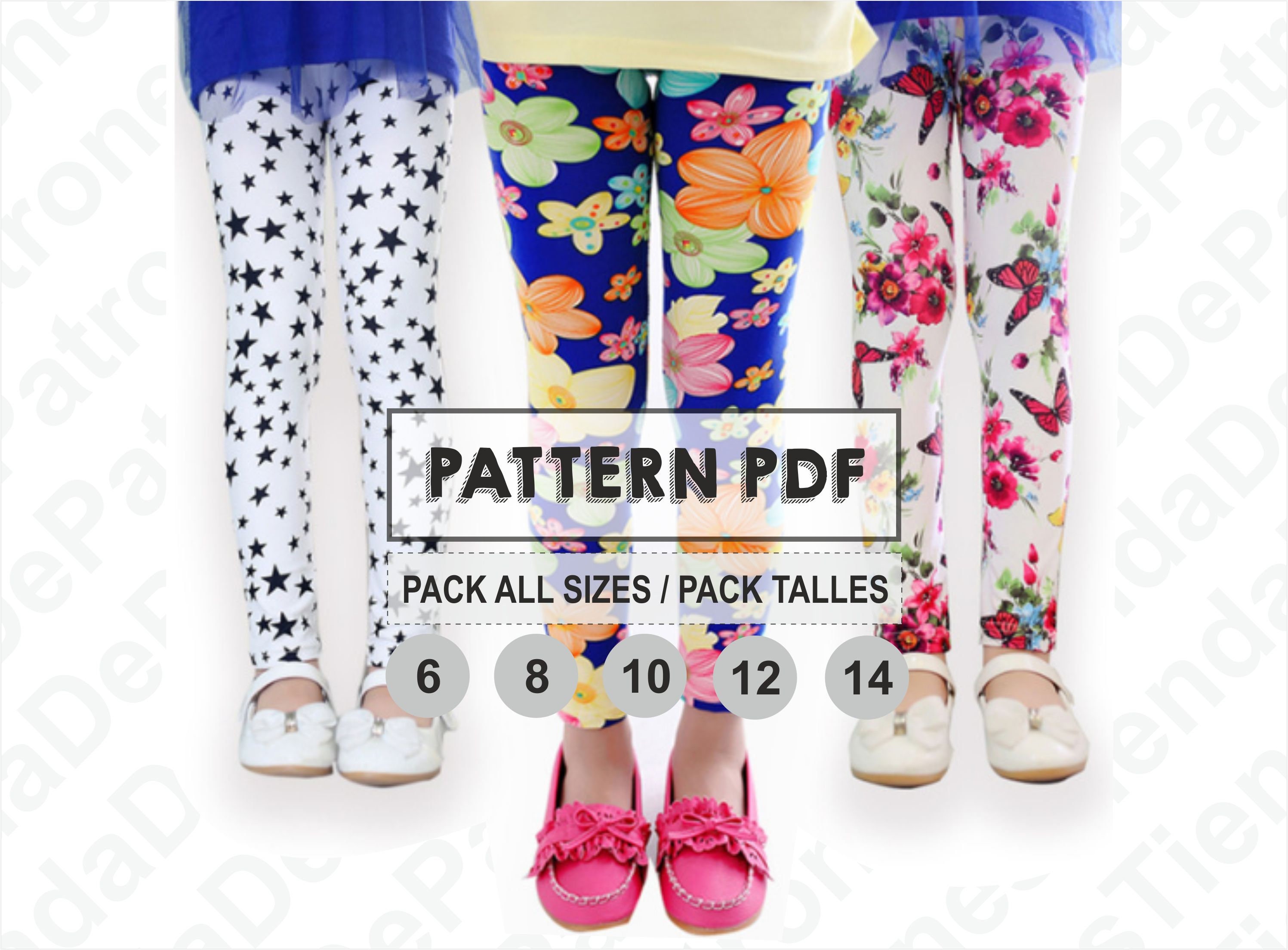 PATTERN Legging for Girls, Sewing Pattern, Digital, Pattern PDF