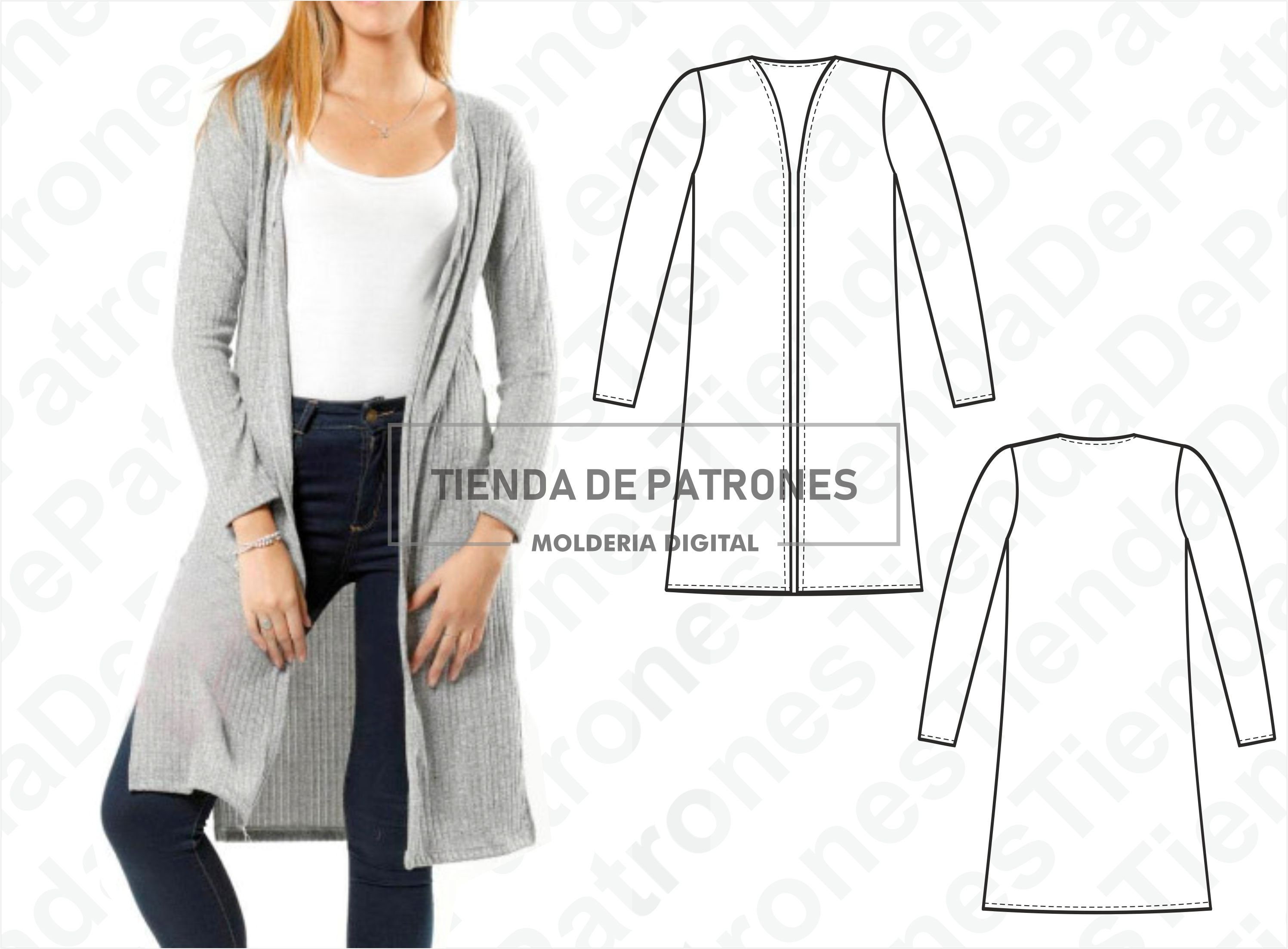 PATTERN Long Coat for Womens, Sewing Pattern, Digital, Pattern PDF ...
