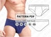 PATTERN Slip-on Briefs for Men, Sewing Pattern, Digital, Pattern PDF, Pack Size S - 2XL, Instant Download 