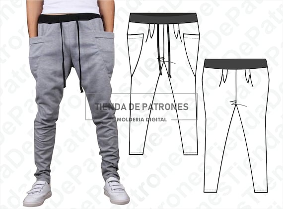 PATRON Pantalon Jogging Chupin Hombre Patrón de costura | Etsy México