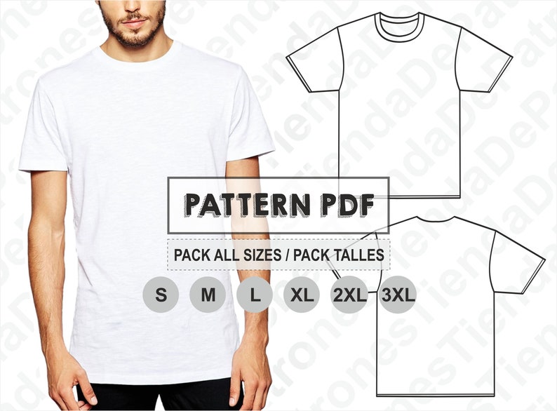 PATTERN Tshirt Men Sewing Pattern Digital Pattern PDF Etsy