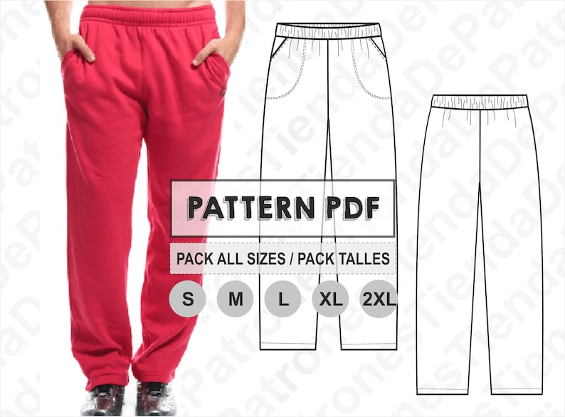 PATTERN Jogging Pants for Men Sewing Pattern Digital | Etsy