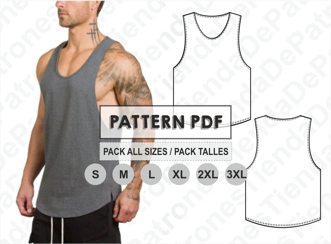 PATTERN Tank Top for Men Sewing Pattern Digital Pattern Etsy
