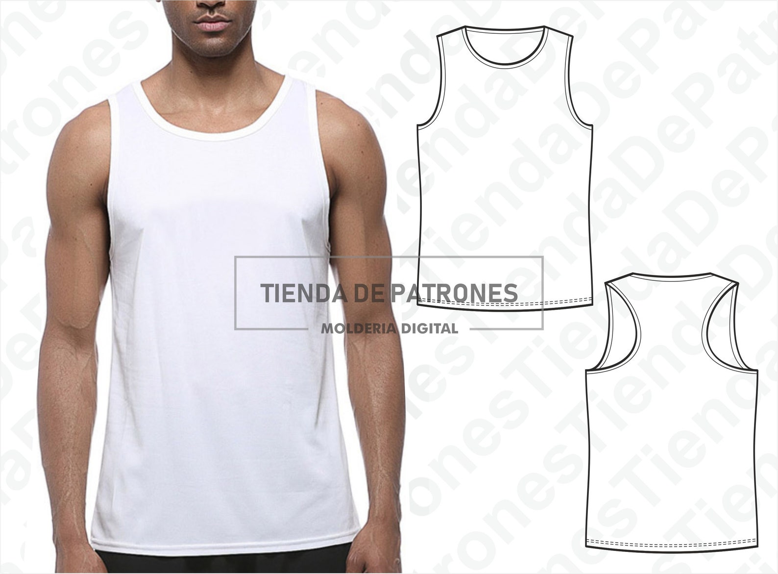 PATTERN Tank Top for Men Sewing Pattern Digital Pattern Etsy